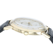 Jaeger-LeCoultre 14k Gold Silver Dial 35mm Manual Wind Movement Mens Watch