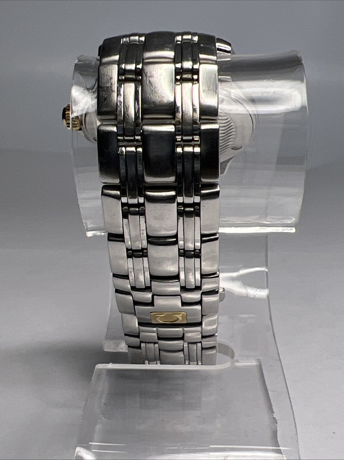 Omega 168.1501 Seamaster 18K Gold Bezel & Steel Quartz 36mm Bracelet Watch