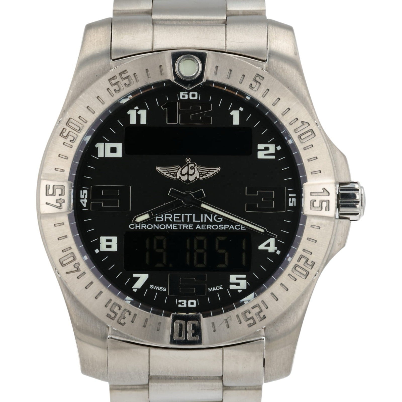 Breitling Aerospace Black Dial Titanium 43mm Quartz Movement Men’s Watch E79363