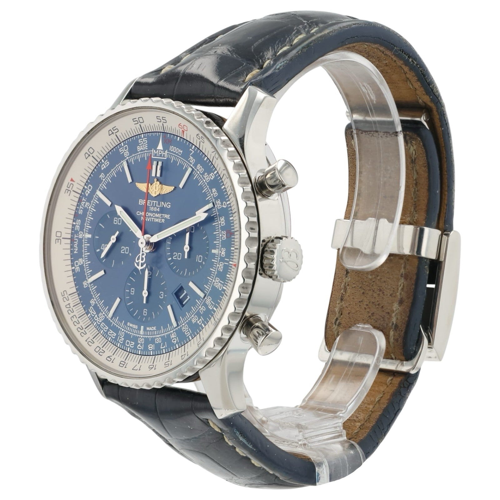 Breitling Navitimer Blue Dial Stainless Steel 46mm Automatic Men’s Watch AB0127