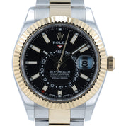 Rolex Sky-Dweller Steel & Yellow Gold Black Dial 42mm Automatic Mens 326933