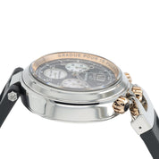 NEW 2025 Bovet Sportster Steel & Gold Black Carbon Dial 46mm Mens Watch SP0446