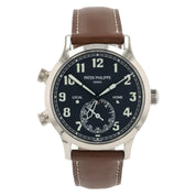 Patek Philippe Travel Time White Dial 18k White Gold 42mm Automatic 5524G-001