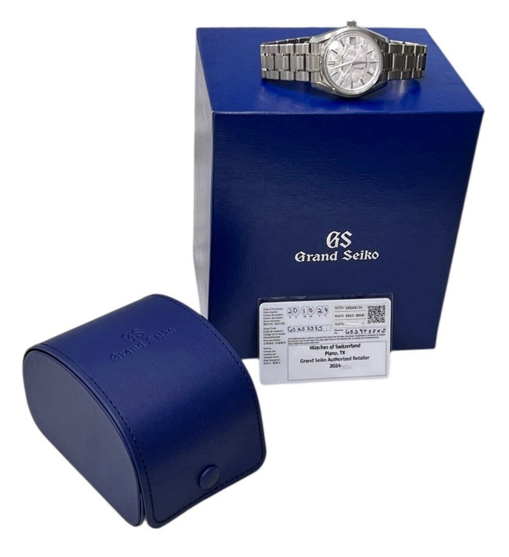 Grand Seiko Spring Shunbun Titanium Pink Dial 40mm Automatic Mens Watch SBGA413