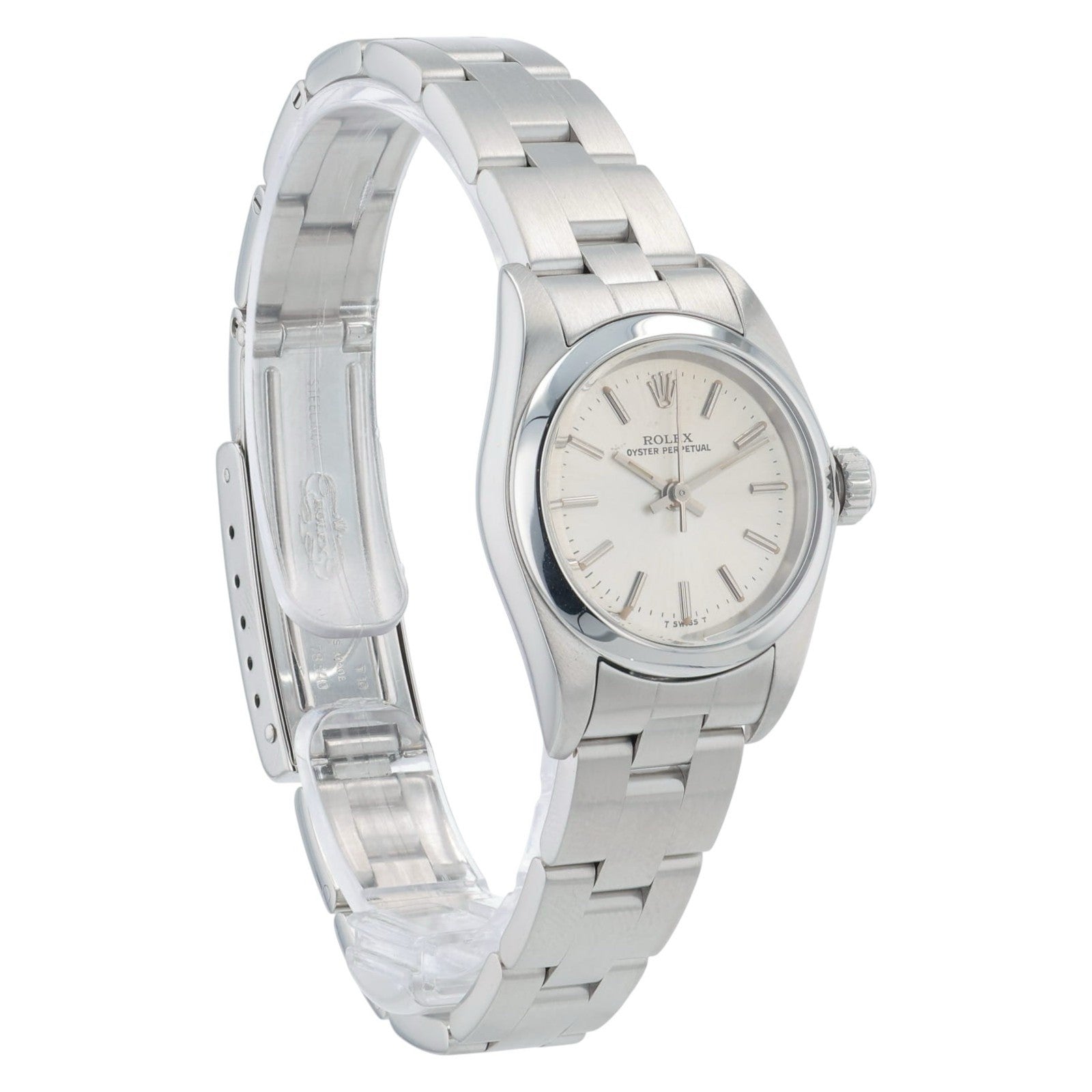Rolex Oyster Perpetual Stainless Steel Silver Dial 24mm Automatic Womens 67180