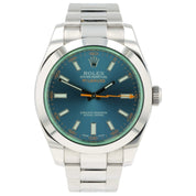 Rolex Milgauss Z-Blue Dial Stainless Steel 40mm Automatic Mens Watch 116400GV