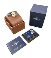 Breitling Chronomat White Dial 18k Rose Gold & Steel 32mm Quartz Womens U77310