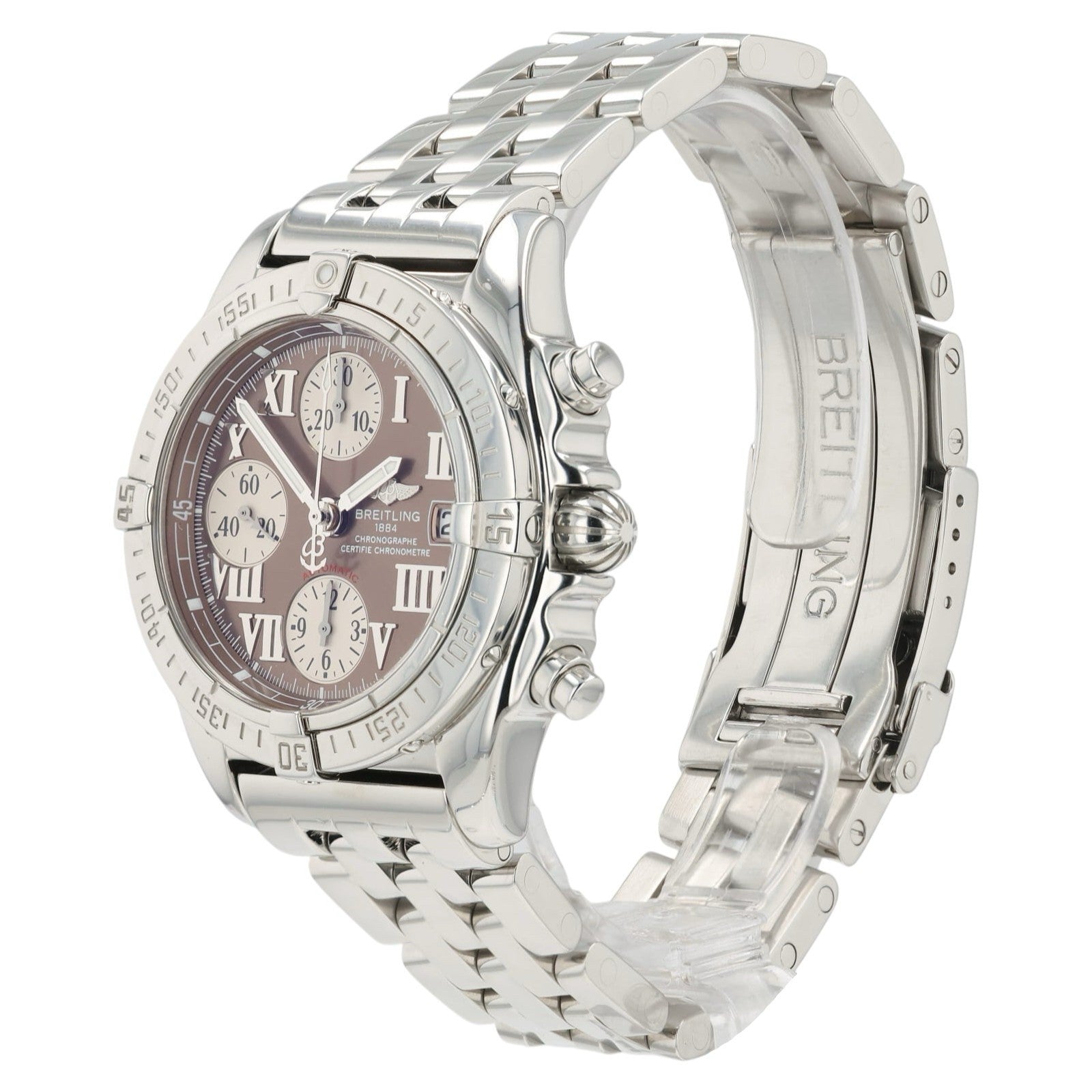Breitling Chronomat Brown Dial Stainless Steel 39mm Automatic Mens Watch A13358