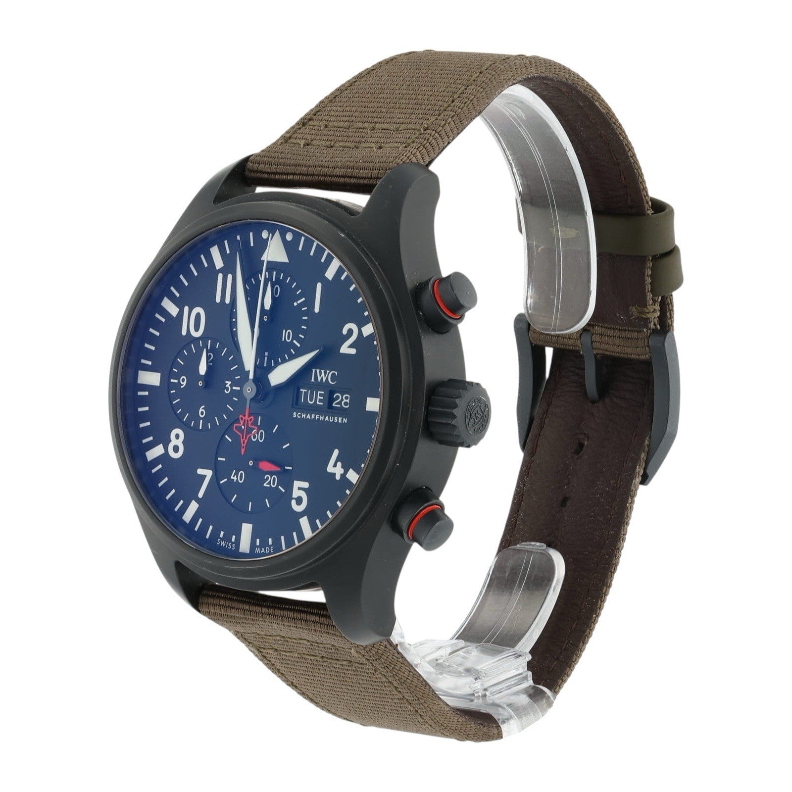 IWC Pilot Chronograph Top Gun Ceramic Black Dial 44.5mm Automatic Watch IW389104