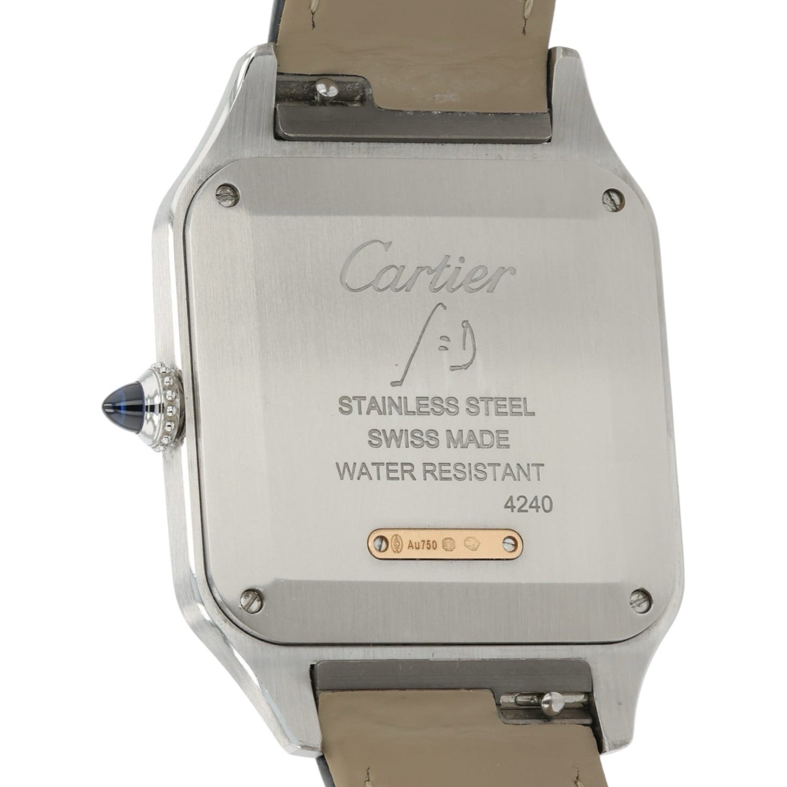 Cartier Santos Dumont Silver Dial Steel and Gold 31mm Quartz Mens Watch W2SA0011
