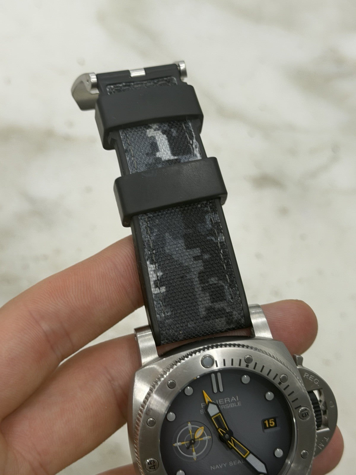 Panerai Submersible Navy Seals PAM01323 Automatic 44mm Grey Dial Watch