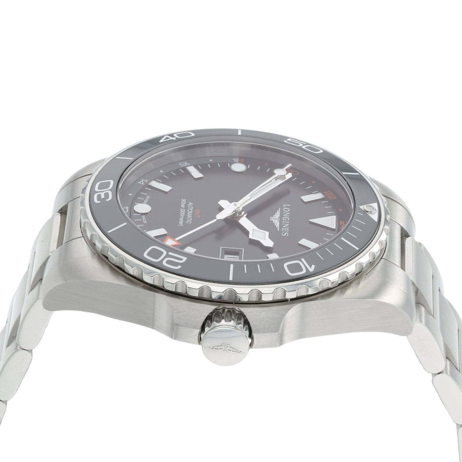 Longines Hydroconquest Black Dial Stainless Steel 43mm Automatic Mens L3.890.