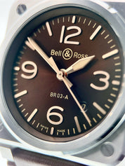 Bell & Ross Stainless Steel Brown Dial 41mm Automatic Men's Watch BR03 - B/P