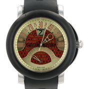Gerald Genta Arena Bi-Retro Red & Yellow Dial Steel 45mm Automatic Mens BSP.Y.10