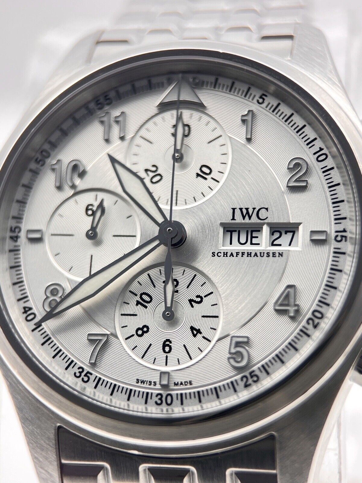 IWC Spitfire Chronograph Automatic Movement 42mm Silver Dial IW371705 W/Box