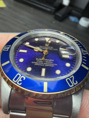 Rolex Submariner Date Gold & Steel Blue/Purple Dial 40mm Automatic Men’s 16613