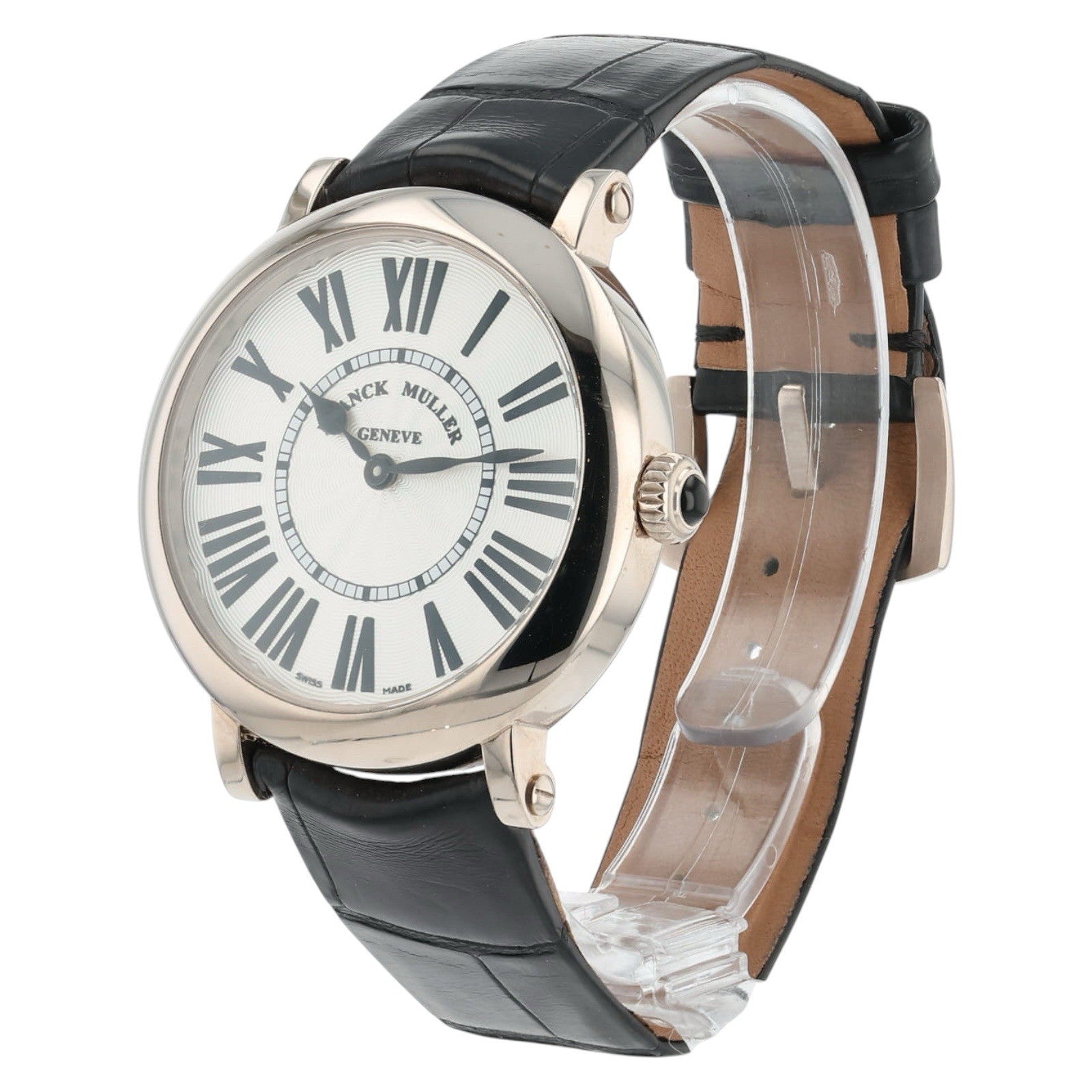 Franck Muller Ronde 18k White Gold 35mm Silver Color Dial Quartz Mens 8035 QZ R