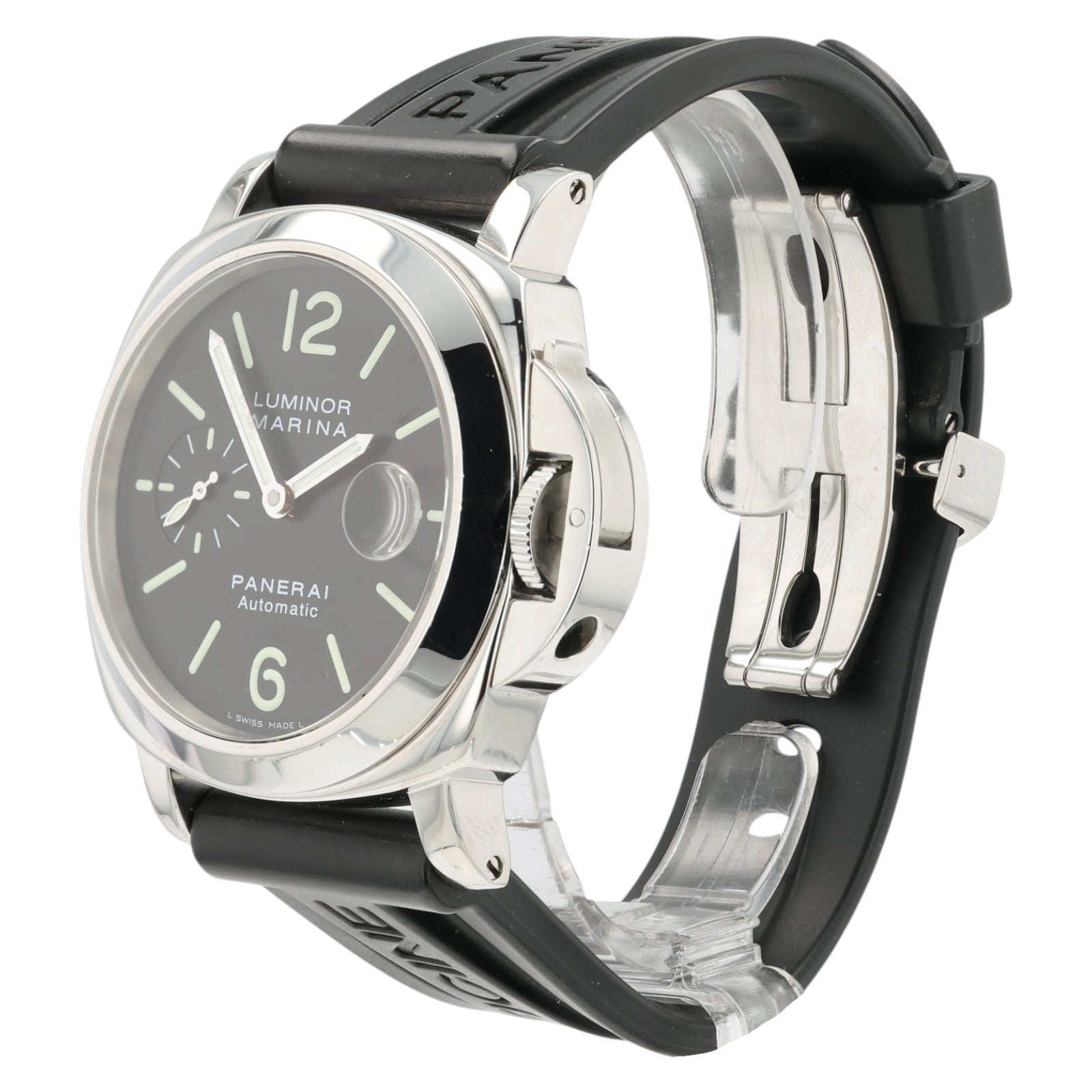 Panerai Luminor Marina Black Dial Stainless Steel 44mm Automatic Mens PAM00104