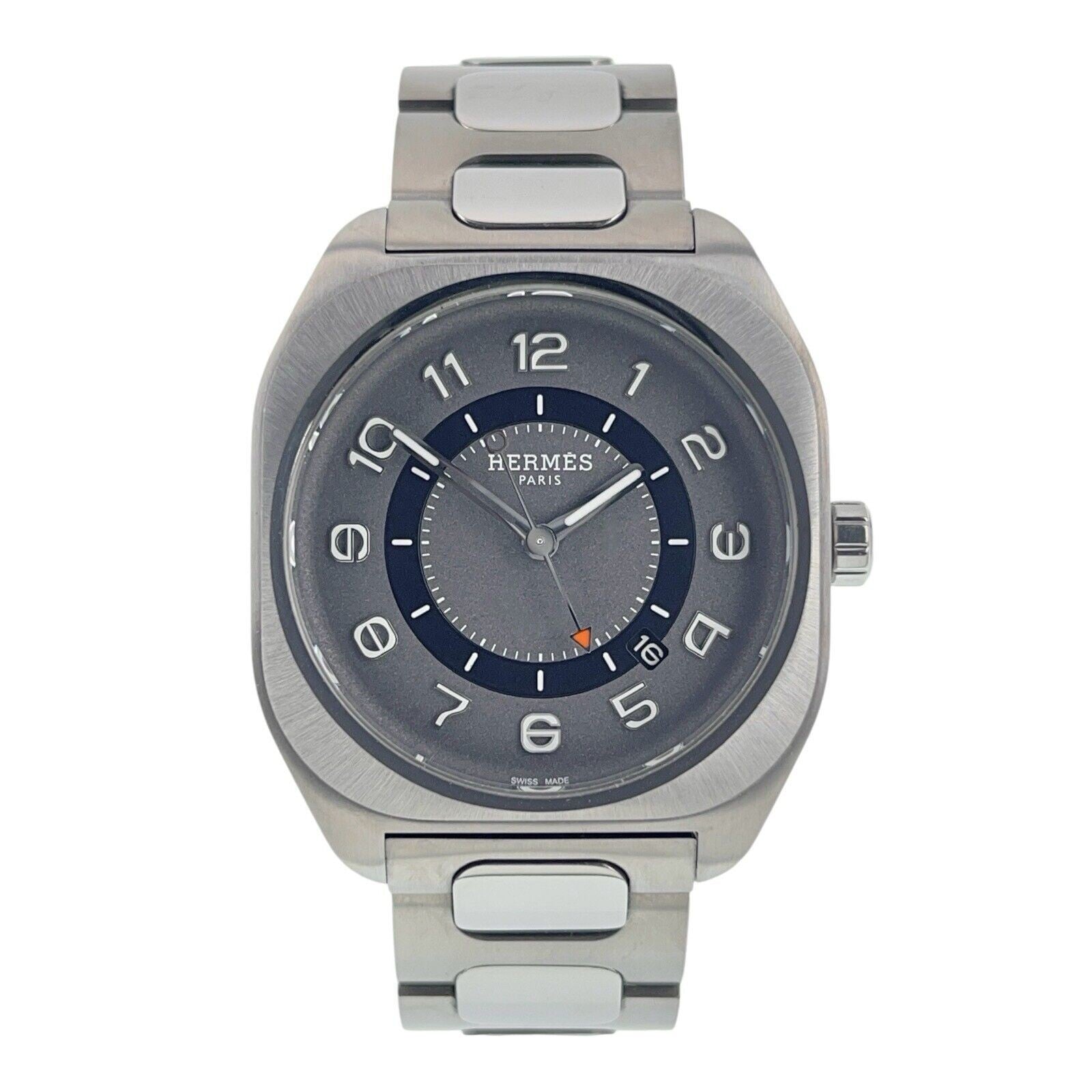 Hermes H08 Titanium Gray Dial 39mm Automatic Men’s Watch SP1.741 - Box/Papers