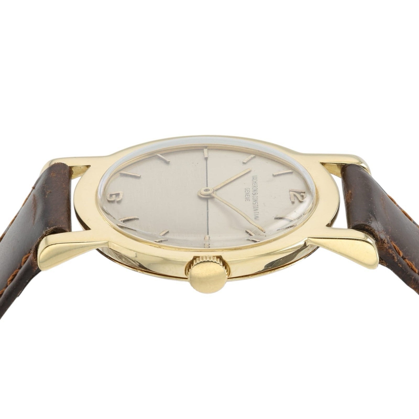 Vacheron Constantin Silver Sector Dial 18k Yellow Gold 32mm Wind Up Watch 4898