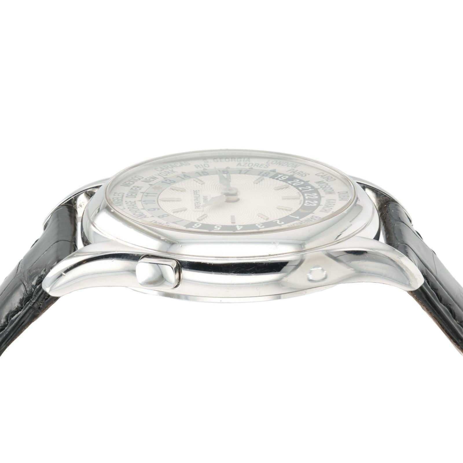 Patek Philippe World Time Silver Dial 18k White Gold 37mm Automatic Men’s 5110G