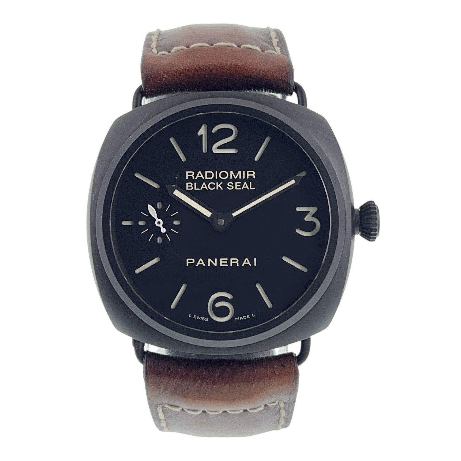 Panerai Radiomir Ceramic Black Dial 45mm Manual Wind Mens Watch PAM00292