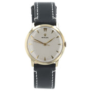 Rolex Vintage Silver Dial 14k Solid Gold 33mm Manual Wind Men’s Watch 3038