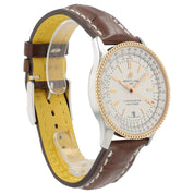 Breitling Navitimer Silver Dial 18k Rose Gold 41mm Automatic Mens Watch U17326