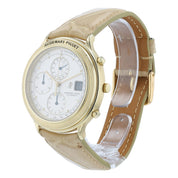 Audemars Piguet Huitieme 18k Yellow Gold White Dial Mens 40mm Watch 25644BA