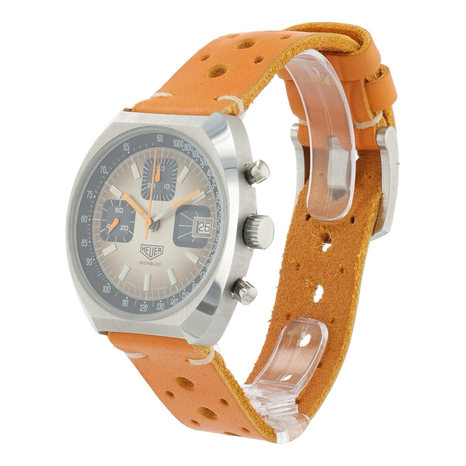 Heuer Stainless Steel Brown Dial 42mm Manual Wind Movement Men’s Watch 1614