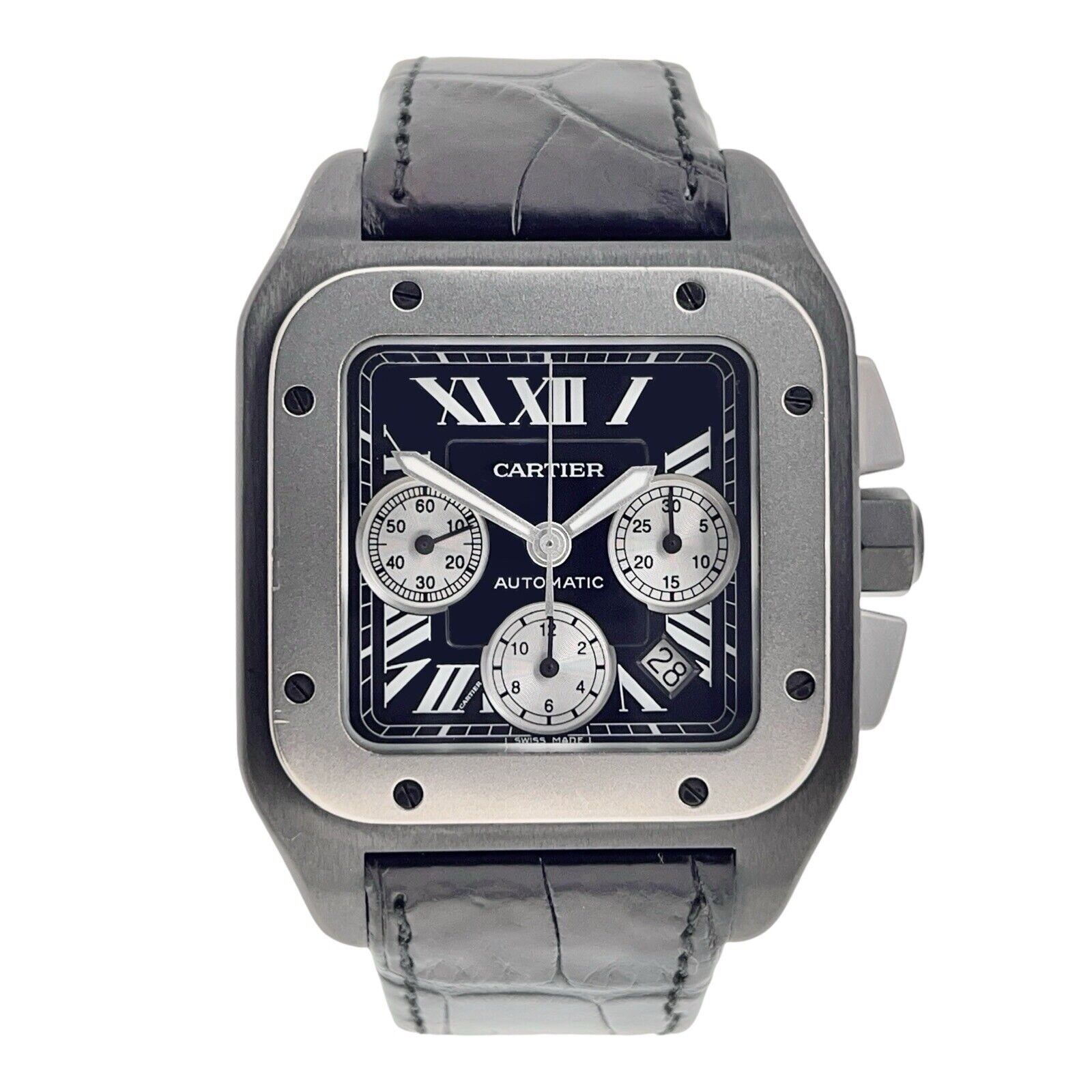 Cartier Santos Chronograph Titanium Black 46mm Automatic Men’s Watch W2020005