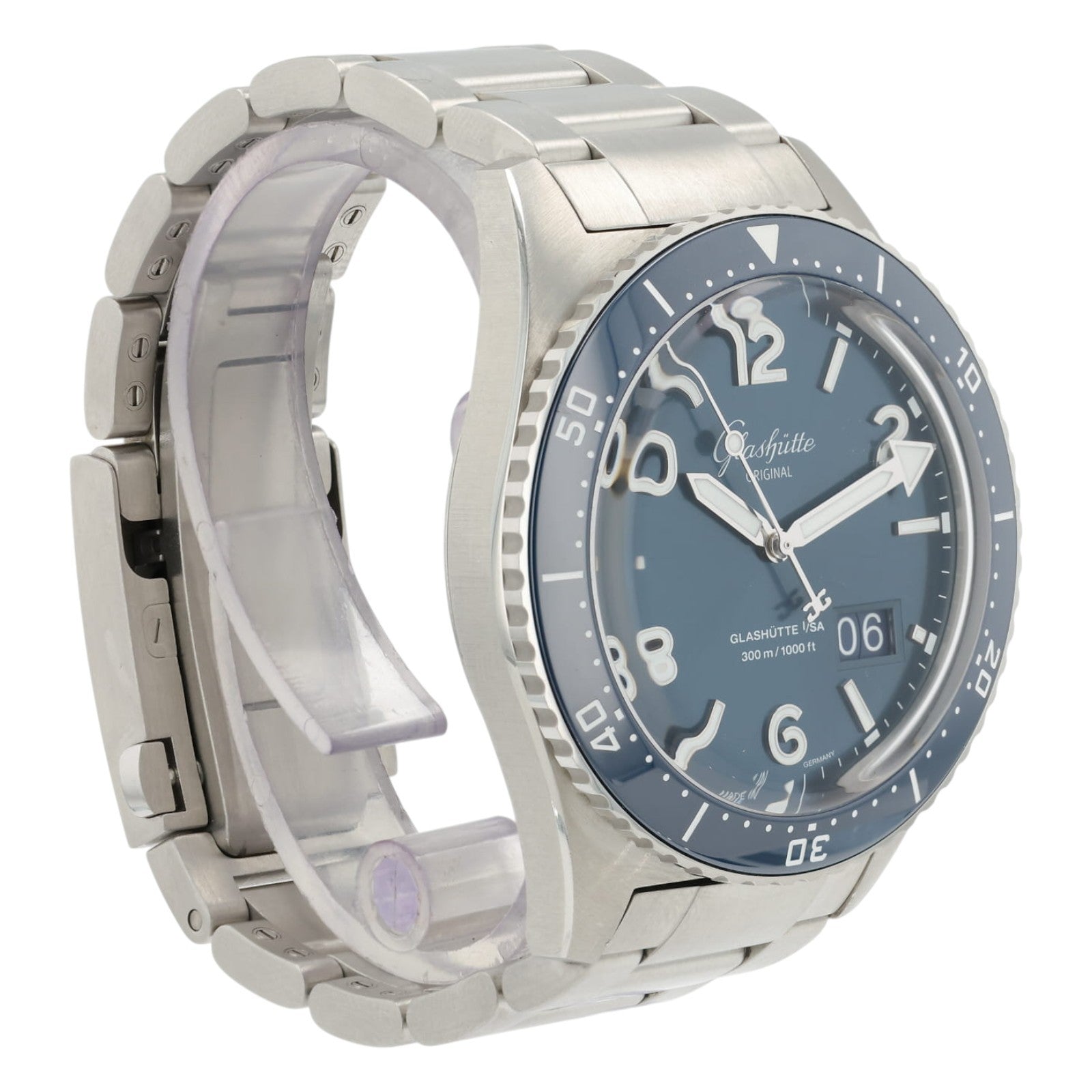 Glashutte SeaQ Blue Dial Stainless Steel 43mm Automatic Mens 1-36-13-02-81-70