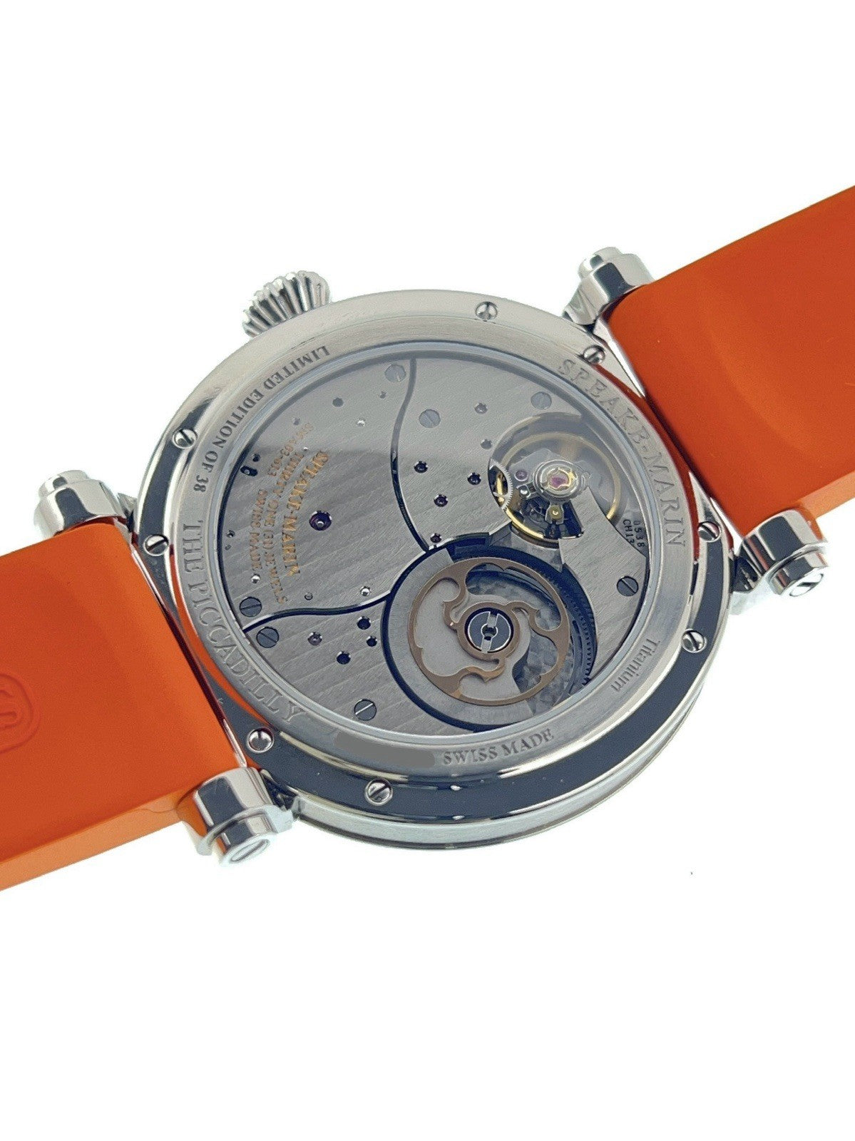 Speake-Marin The Piccadilly Titanium Blue Dial 38mm Automatic Men’s Watch