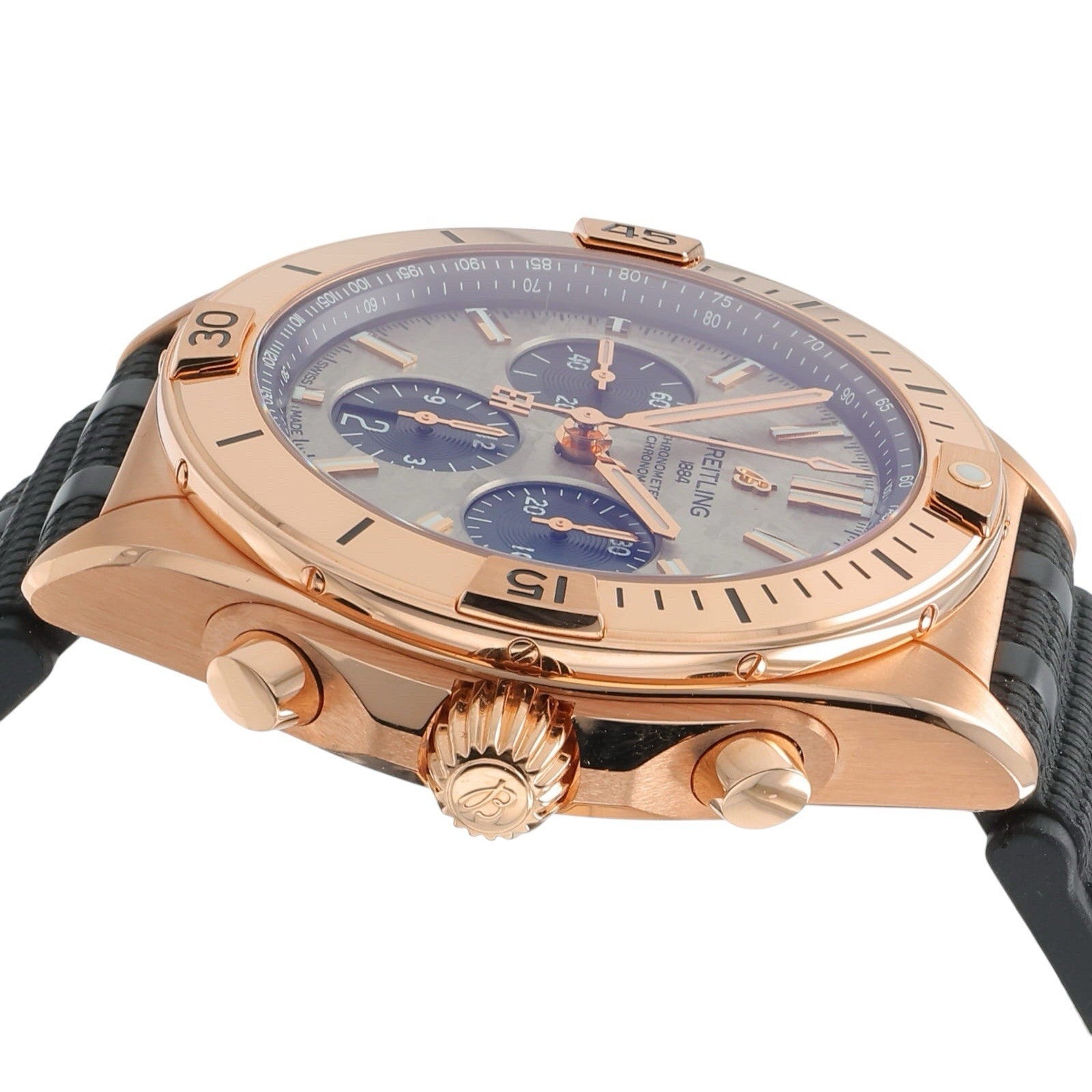 NEW 2025 Breitling Chronomat 18k Rose Gold Meteorite Dial 40mm Watch RB0134