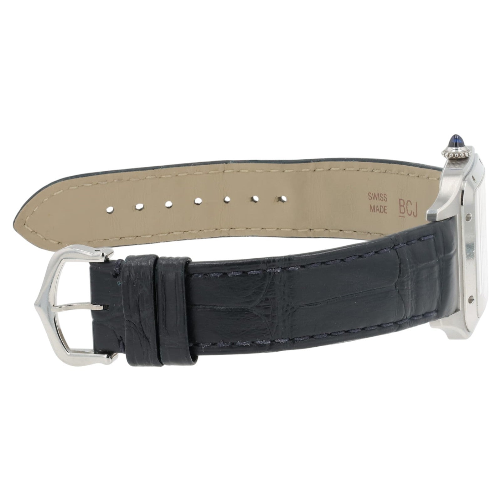 Cartier Santos Dumont Silver Dial Stainless Steel 31mm Quartz Mens WSSA0022