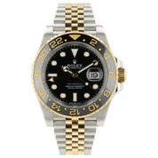 Rolex GMT Two-Tone Black Dial Gold & Steel 40mm Automtic Mens Watch 126713GRNR