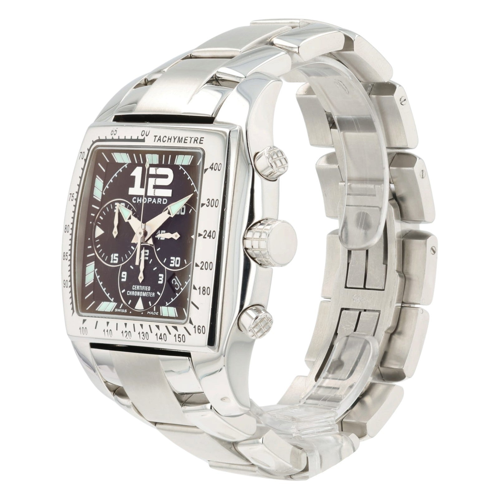 Chopard Tycoon Black Dial Stainless Steel 46mm Automatic Mens Watch 8961
