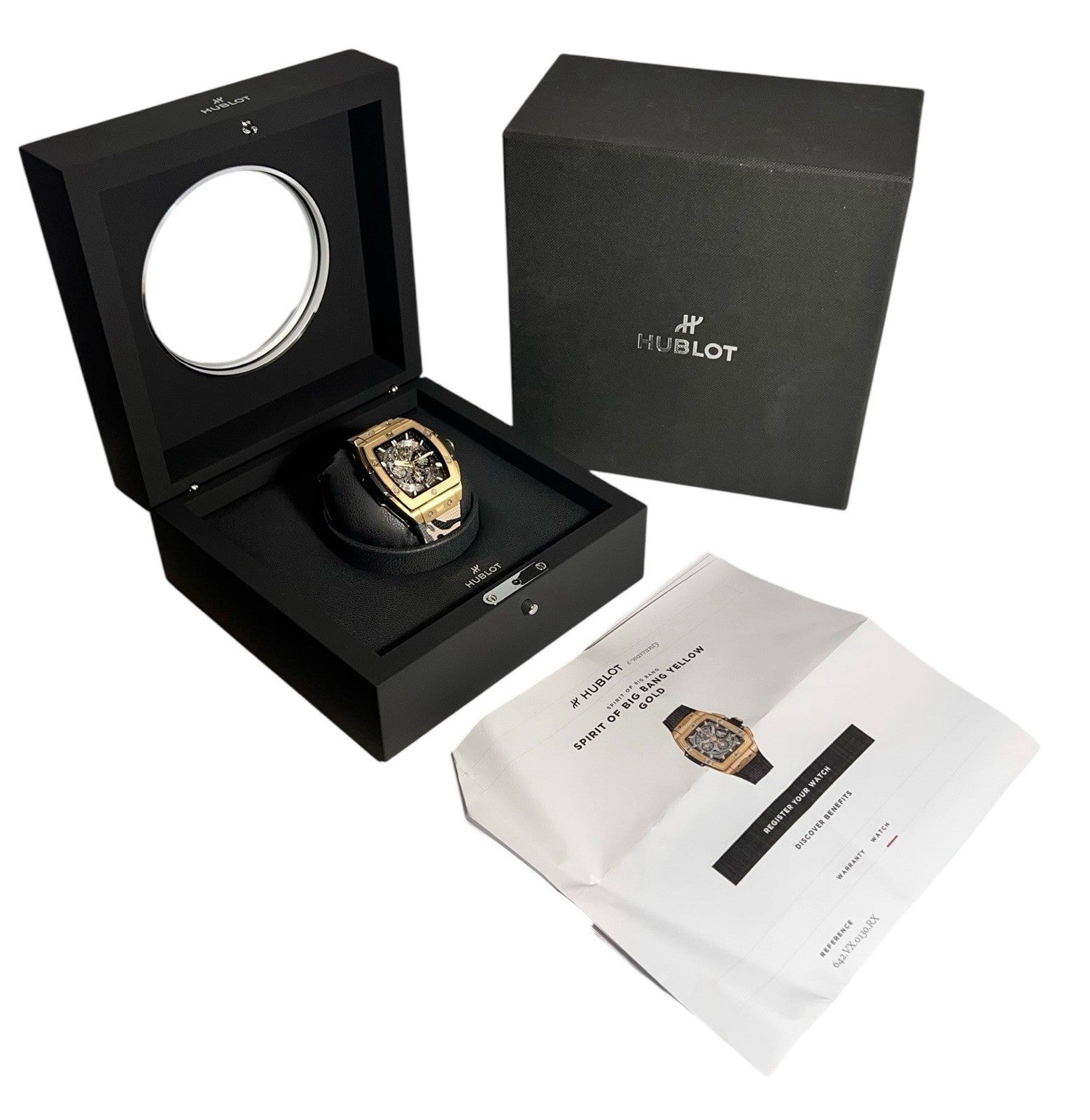 Hublot Spirit of Big Bang 18k Yellow Gold Skeleton Dial 42mm 642.VX.0130.RX