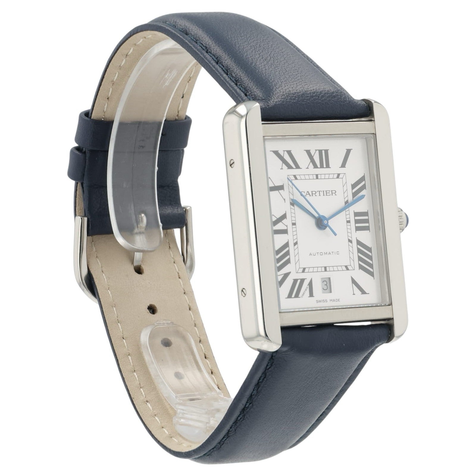 Cartier Tank XL Silver Dial Stainless Steel 31mm Automatic Men's Watch W5200027