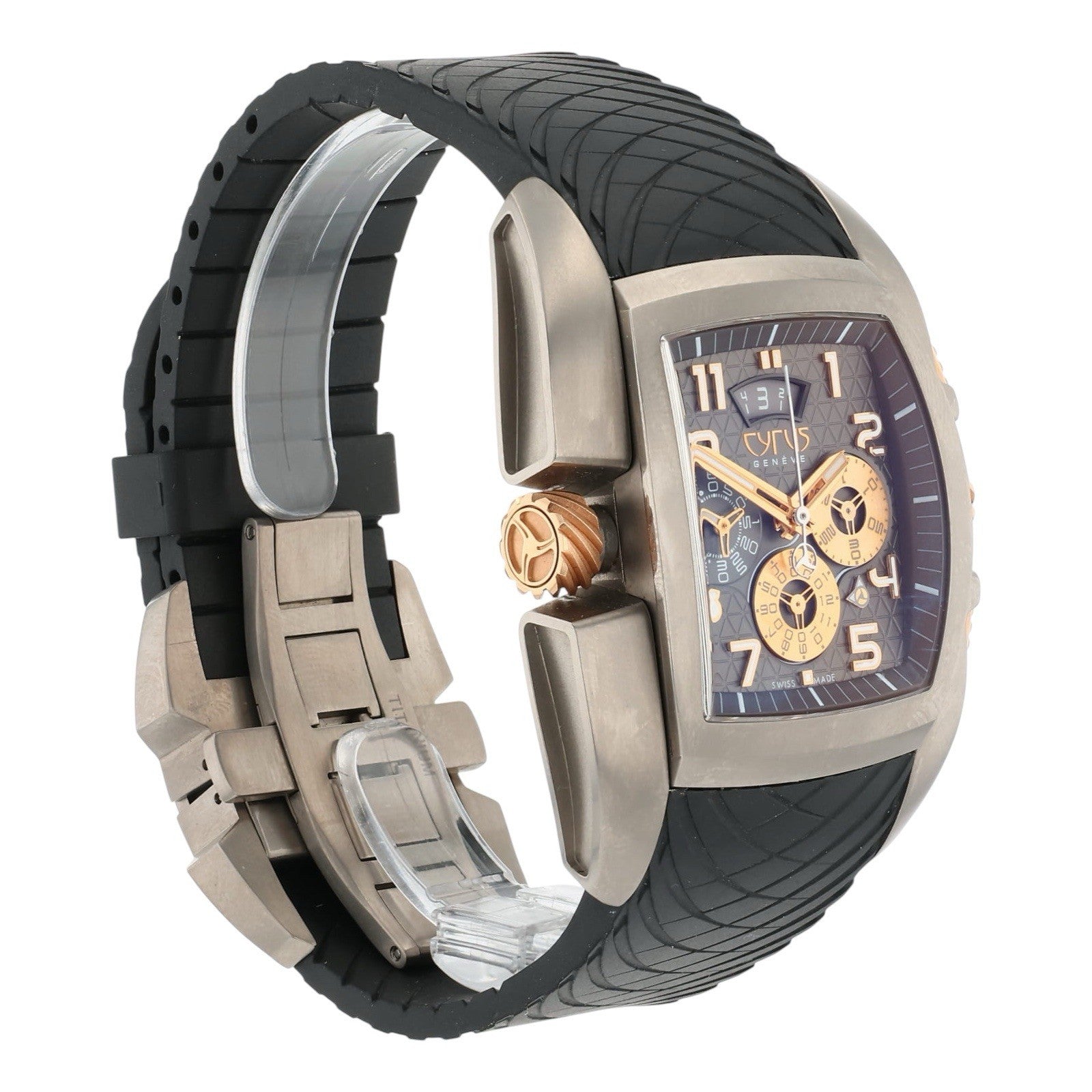 Cyrus Kuros Titanium Black Dial 44mm Automatic Movement Mens Watch 598.201.A
