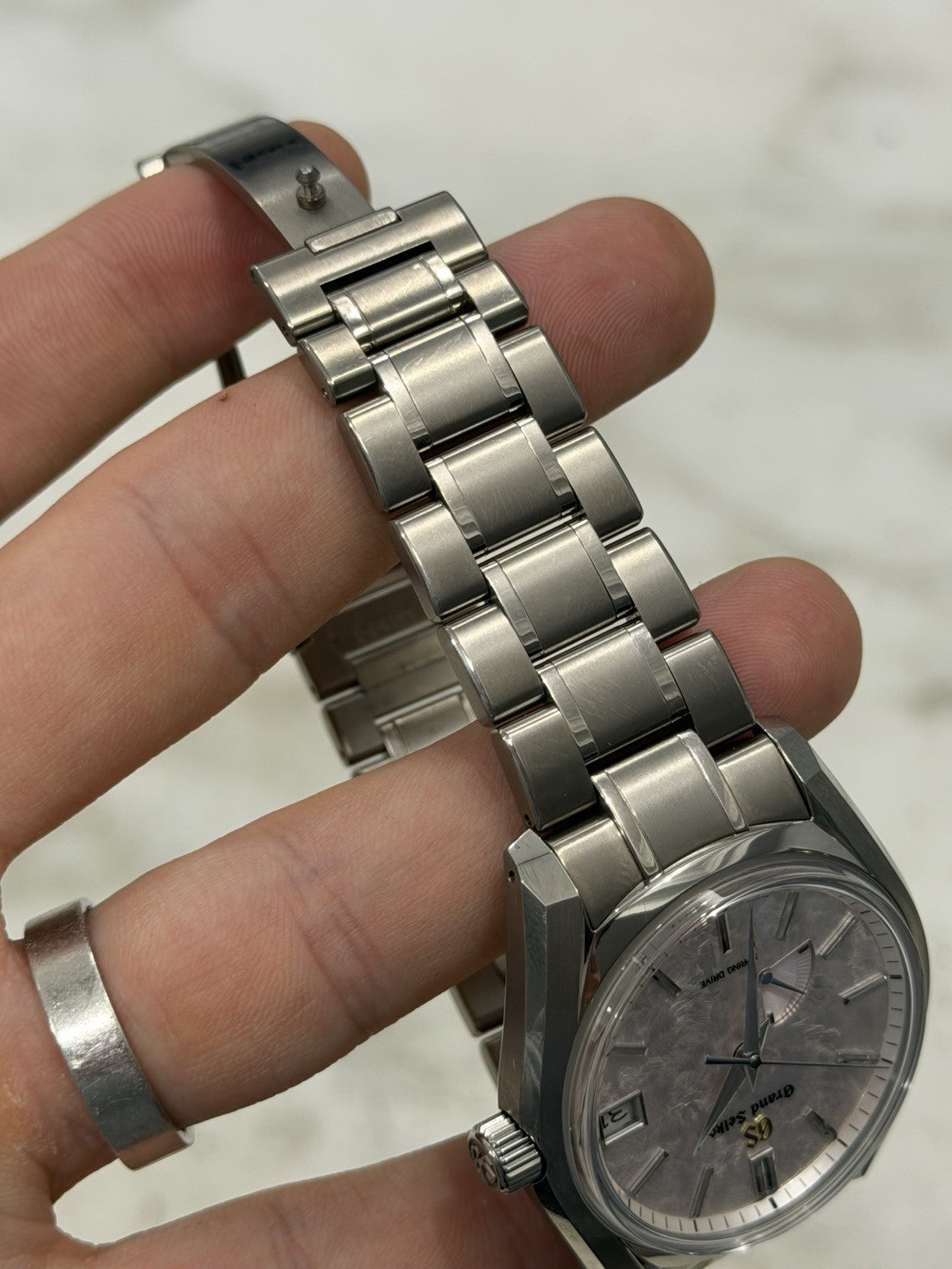Grand Seiko Heritage Collection “Shunbun” Pink Dial Titanium 40mm Watch SBGA413
