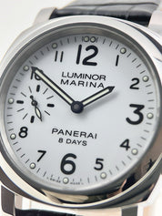 Panerai Luminor Marina 8 Days Steel White 44mm Manual Wind Men’s Watch PAM00563