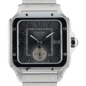 NEW Cartier Santos Dual Time Gray Dial 40mm Automatic Men's Watch WSSA0076