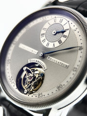 Chronoswiss Regulateur Tourbillon Steel Silver Dial 38mm Manual Wind Mens CH3123
