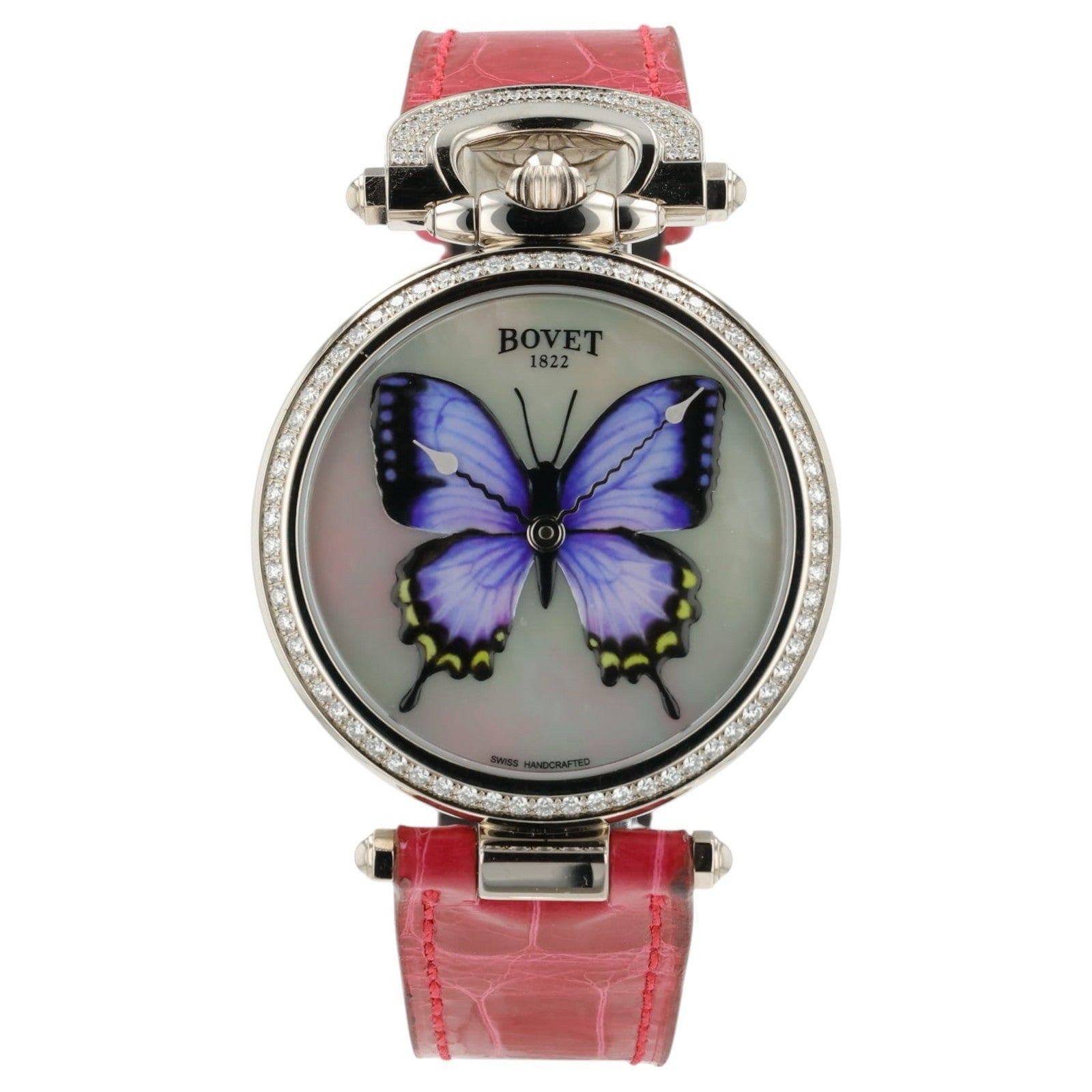 Bovet SD12 MOP with butterfly Motif Dial 18k White Gold 40mm Watch HMS5064-SD12
