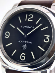 Panerai Luminor Base Logo Steel Black Dial 44mm Manual Wind Men’s Watch PAM00000