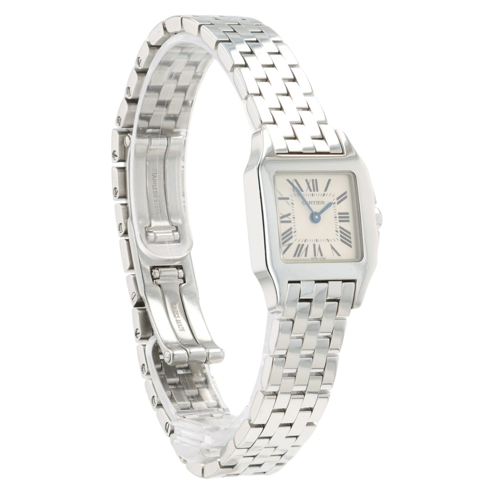 Cartier Santos Demoiselle Silver Dial Small Steel 21mm Quartz Womens WSPN0019