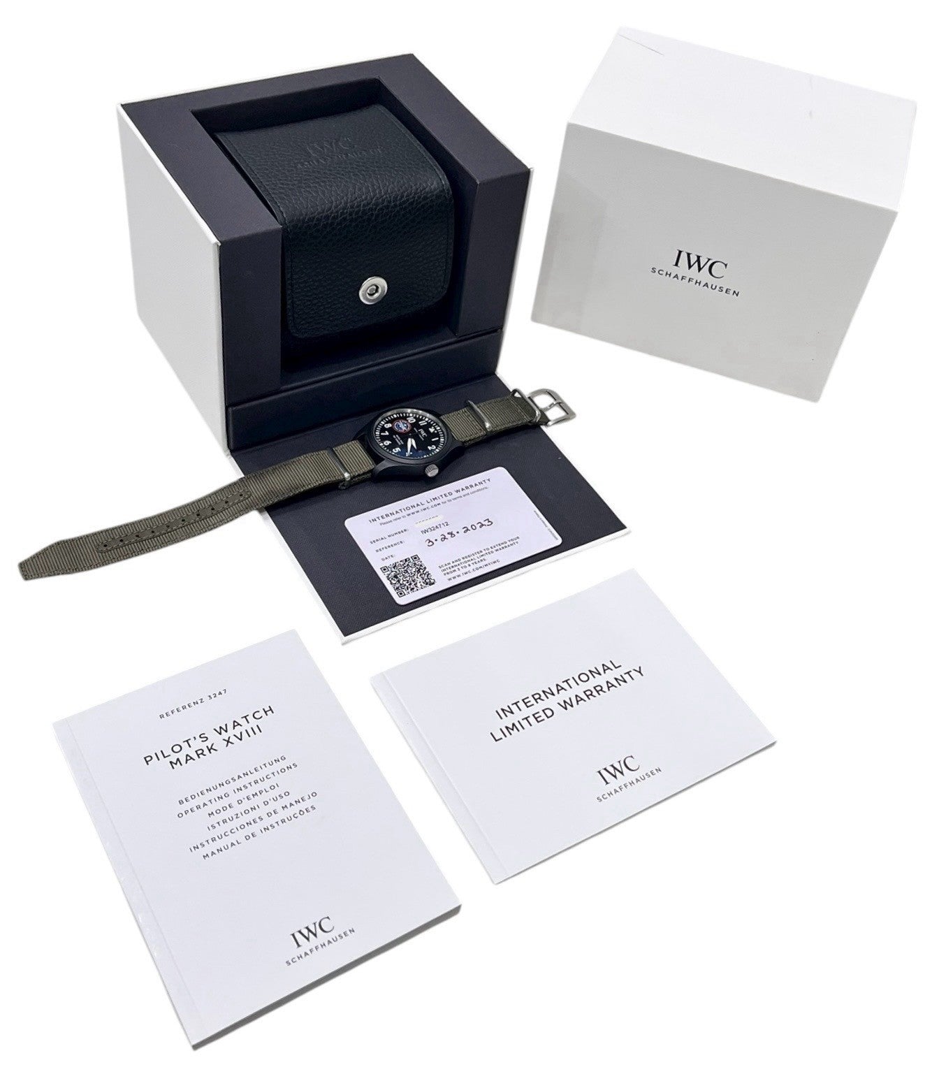 IWC Pilot Mark Ceramic Black Dial 41mm Automatic Movement Men’s Watch IW324712