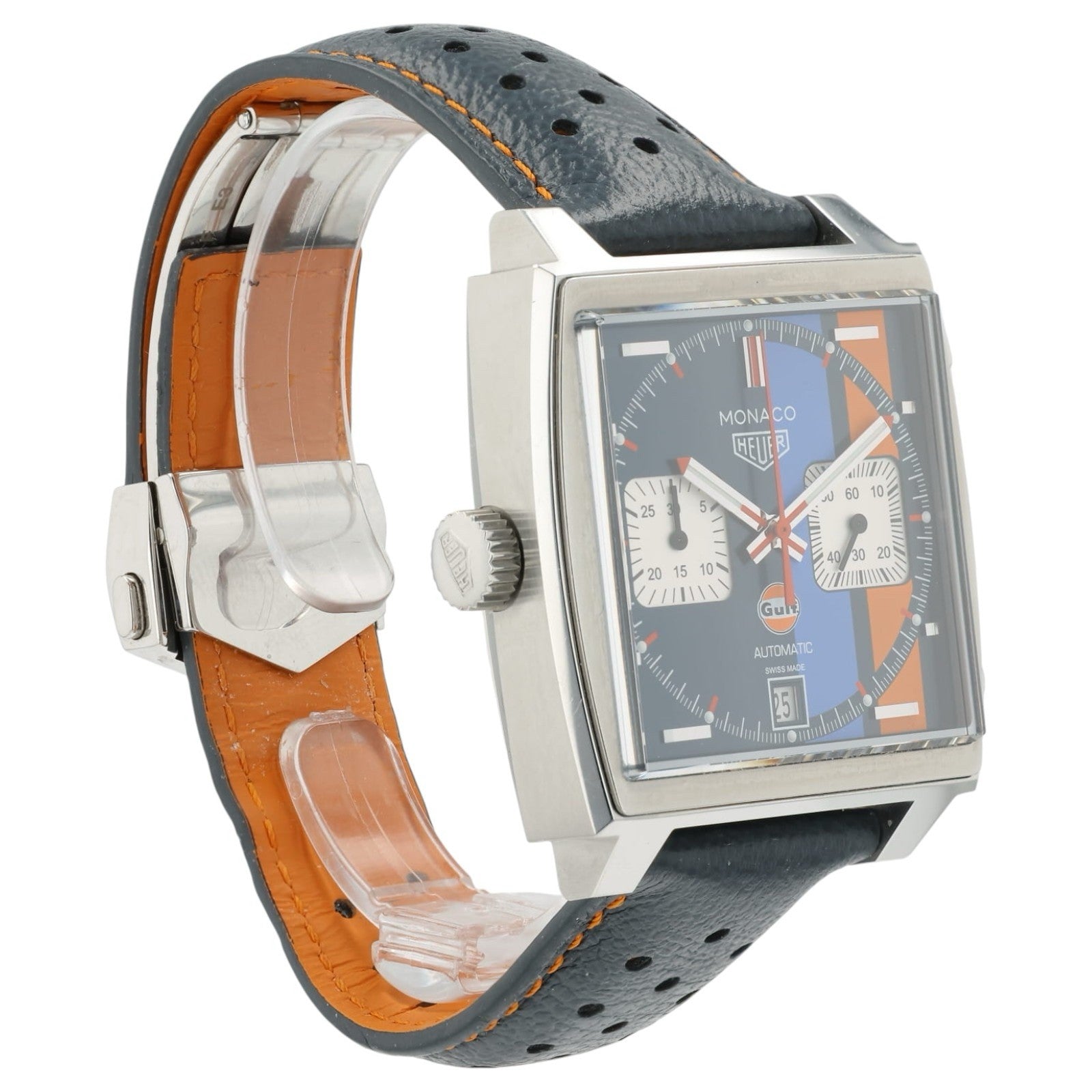 Tag Heuer Monaco Gulf Blue Dial Stainless Steel 39mm Automatic Men’s CAW211R