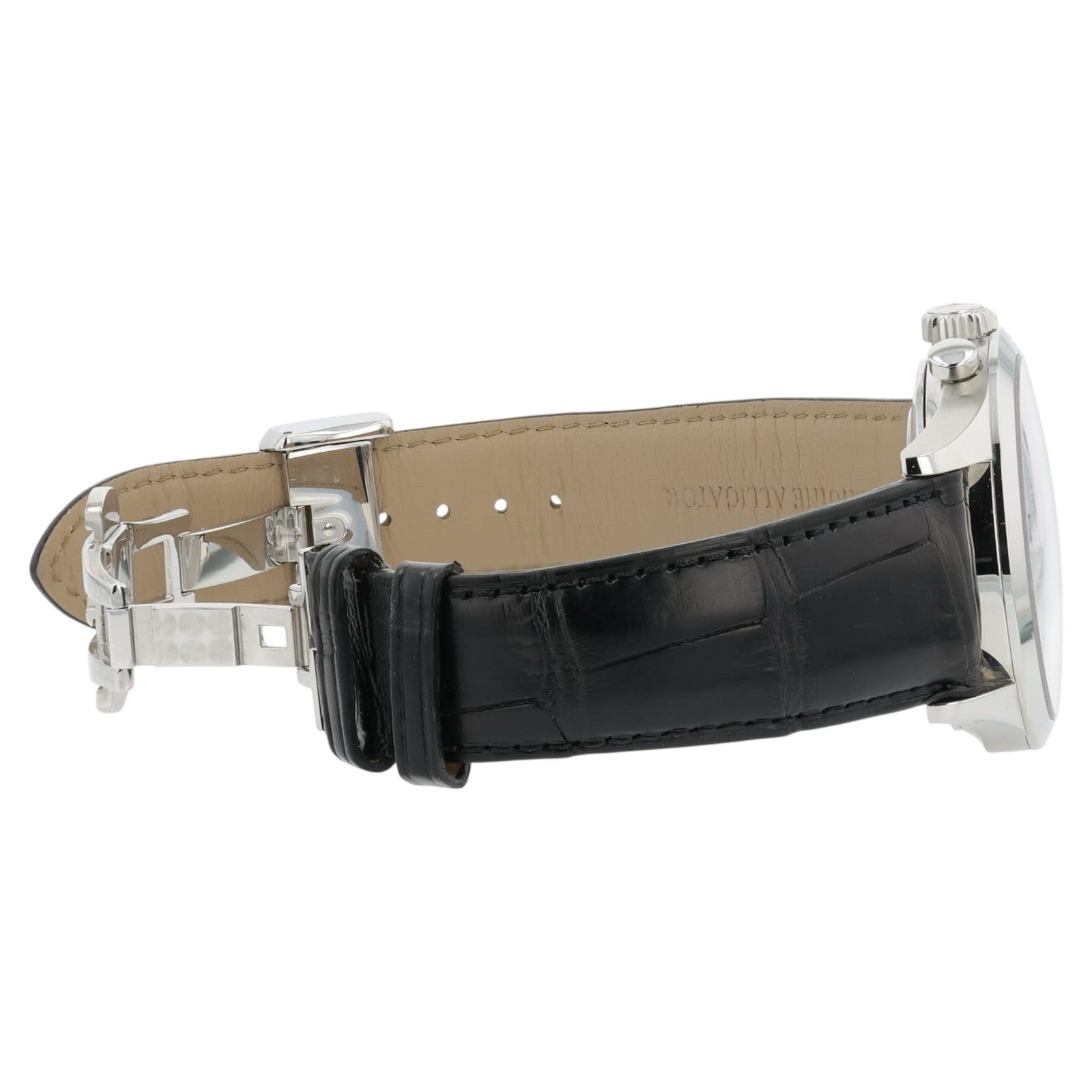 Vulcain Aviator Cricket GMT Steel Black Dial 42mm Manual Wind Watch 100135.2